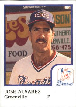 1986 ProCards Greenville Braves #2 Jose Alvarez Front