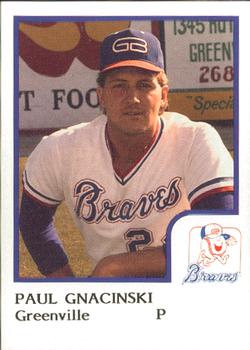 1986 ProCards Greenville Braves #10 Paul Gnacinski Front