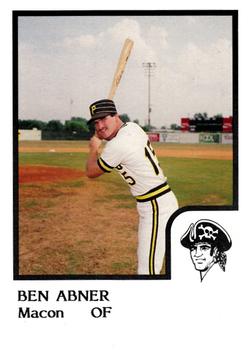 1986 ProCards Macon Pirates #1 Ben Abner Front