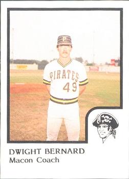 1986 ProCards Macon Pirates #4 Dwight Bernard Front