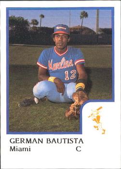 1986 ProCards Miami Marlins #1 German Bautista Front