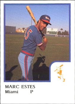 1986 ProCards Miami Marlins #7 Marc Estes Front