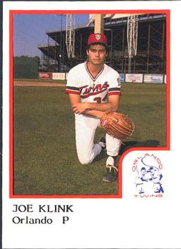 1986 ProCards Orlando Twins #9 Joe Klink Front