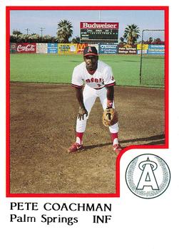 1986 ProCards Palm Springs Angels #7 Pete Coachman Front