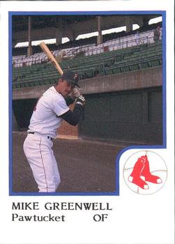 1986 ProCards Pawtucket Red Sox #NNO Mike Greenwell Front