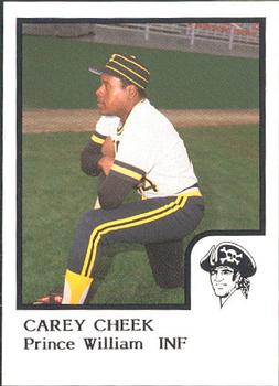 1986 ProCards Prince William Pirates #6 Carey Cheek Front