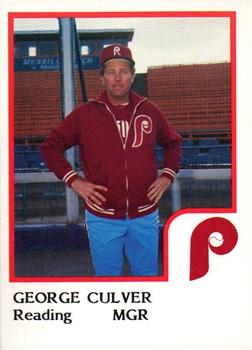 1986 ProCards Reading Phillies #6 George Culver Front