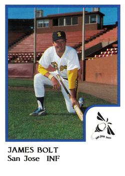 1986 ProCards San Jose Bees #5 James Bolt Front