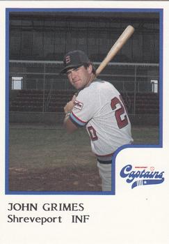 1986 ProCards Shreveport Captains #9 John Grimes Front