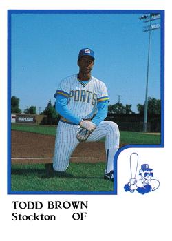 1986 ProCards Stockton Ports #3 Todd Brown Front