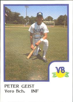 1986 ProCards Vero Beach Dodgers #6 Peter Geist Front