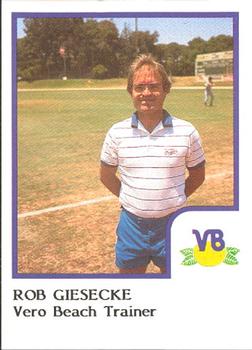 1986 ProCards Vero Beach Dodgers #7 Rob Giesecke Front