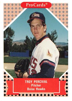 1991-92 ProCards Tomorrow's Heroes #38 Troy Percival Front