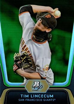 2012 Bowman Platinum - Emerald #76 Tim Lincecum Front