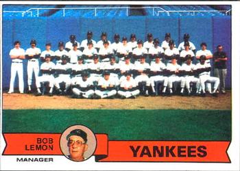 1979 Topps Burger King New York Yankees #1 New York Yankees / Bob Lemon Front