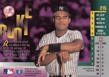 1996 Leaf #215 Ruben Rivera Back