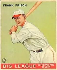 1933 Goudey (R319) #49 Frank Frisch Front