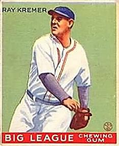 1933 Goudey (R319) #54 Ray Kremer Front