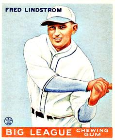 1933 Goudey (R319) #133 Fred Lindstrom Front