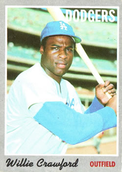 1970 Topps #34 Willie Crawford Front