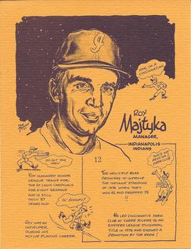 1977 Bob Parker More Baseball Cartoons #12 Roy Majtyka Front
