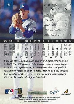 1998 Pinnacle - Home Stats #55 Chan Ho Park Back