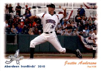 2010 Grandstand Aberdeen IronBirds #NNO Justin Anderson Front