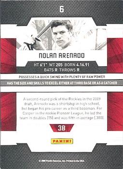 2009 Donruss Elite Extra Edition #6 Nolan Arenado Back