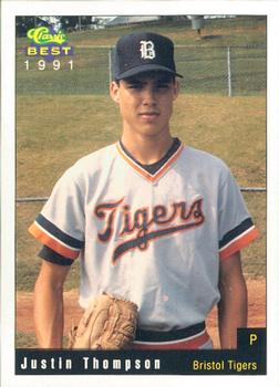 1991 Classic Best Bristol Tigers #25 Justin Thompson Front