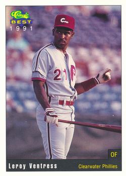 1991 Classic Best Clearwater Phillies #26 Leroy Ventress Front