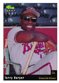 1991 Classic Best Greenville Braves #27 Terry Harper Front