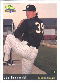 1991 Classic Best Kane County Cougars #2 Joe Borowski Front