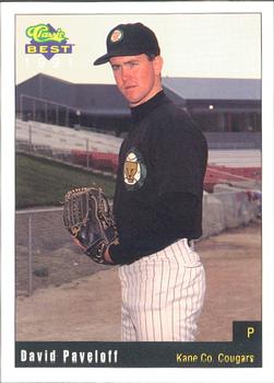 1991 Classic Best Kane County Cougars #8 David Paveloff Front