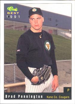 1991 Classic Best Kane County Cougars #9 Brad Pennington Front