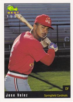 1991 Classic Best Springfield Cardinals #28 Jose Velez Front