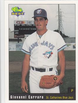 1991 Classic Best St. Catharines Blue Jays #13 Giovanni Carrara Front