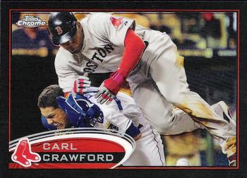 2012 Topps Chrome - Black Refractors #29 Carl Crawford Front