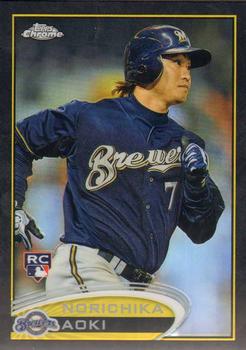 2012 Topps Chrome - Black Refractors #184 Norichika Aoki Front