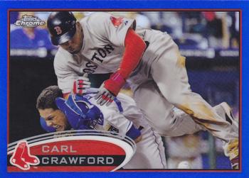 2012 Topps Chrome - Blue Refractors #29 Carl Crawford Front