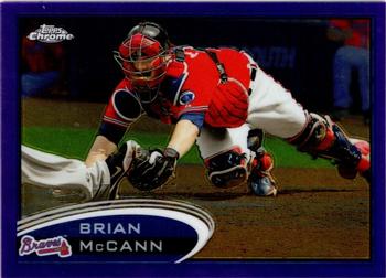 2012 Topps Chrome - Purple Refractors #9 Brian McCann Front