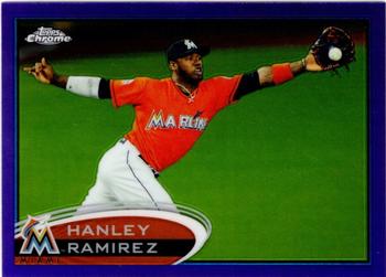 2012 Topps Chrome - Purple Refractors #74 Hanley Ramirez Front