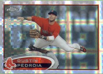 2012 Topps Chrome - X-Fractors #21 Dustin Pedroia Front