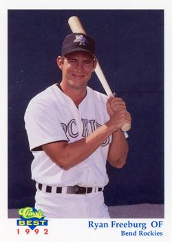 1992 Classic Best Bend Rockies #4 Ryan Freeburg Front