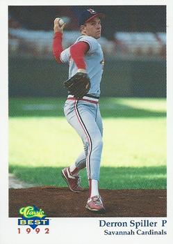 1992 Classic Best Savannah Cardinals #22 Derron Spiller Front