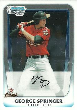 2011 Bowman Draft Picks & Prospects - Chrome Prospects #BDPP81 George Springer Front