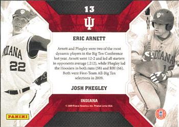 2009 Donruss Elite Extra Edition - College Ties Green #13 Eric Arnett / Josh Phegley Back