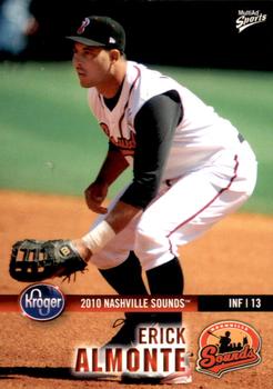 2010 MultiAd Nashville Sounds #7 Erick Almonte Front