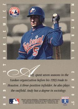 1996 Leaf Signature Series - Extended Series Autographs #NNO Andy Stankiewicz Back