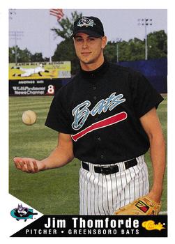 1994 Classic Best Greensboro Bats #23 Jim Thomforde Front