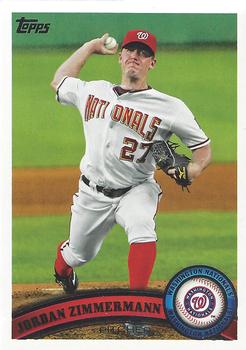 2011 Topps Washington Nationals #WAS3 Jordan Zimmermann Front